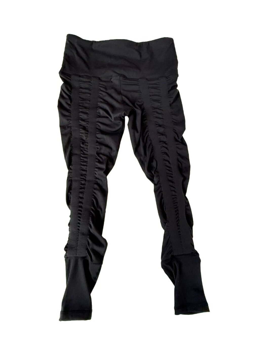 Sweetflexx Womens 10 Resistance Leggings Black Yoga Hi Rise Ruched Pant